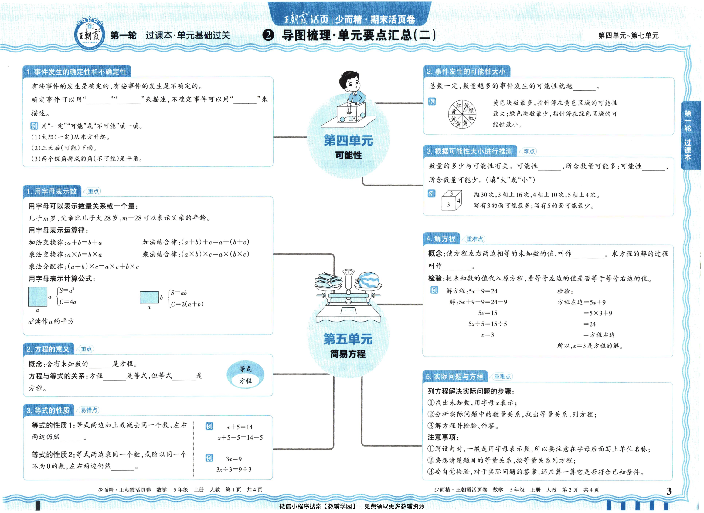 图片[3]-五年级上册（数学）王朝霞期末活页卷【电子版 可打印 含答案】（人教版）2025秋