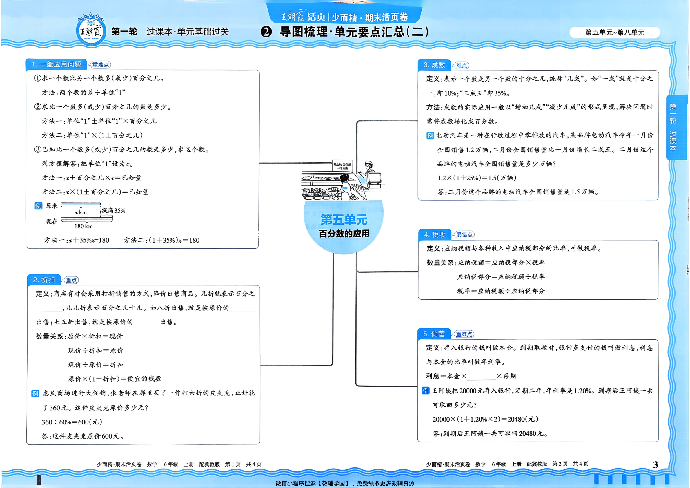图片[3]-六年级上册（数学）王朝霞期末活页卷【电子版 可打印 含答案】（冀教版）2025秋