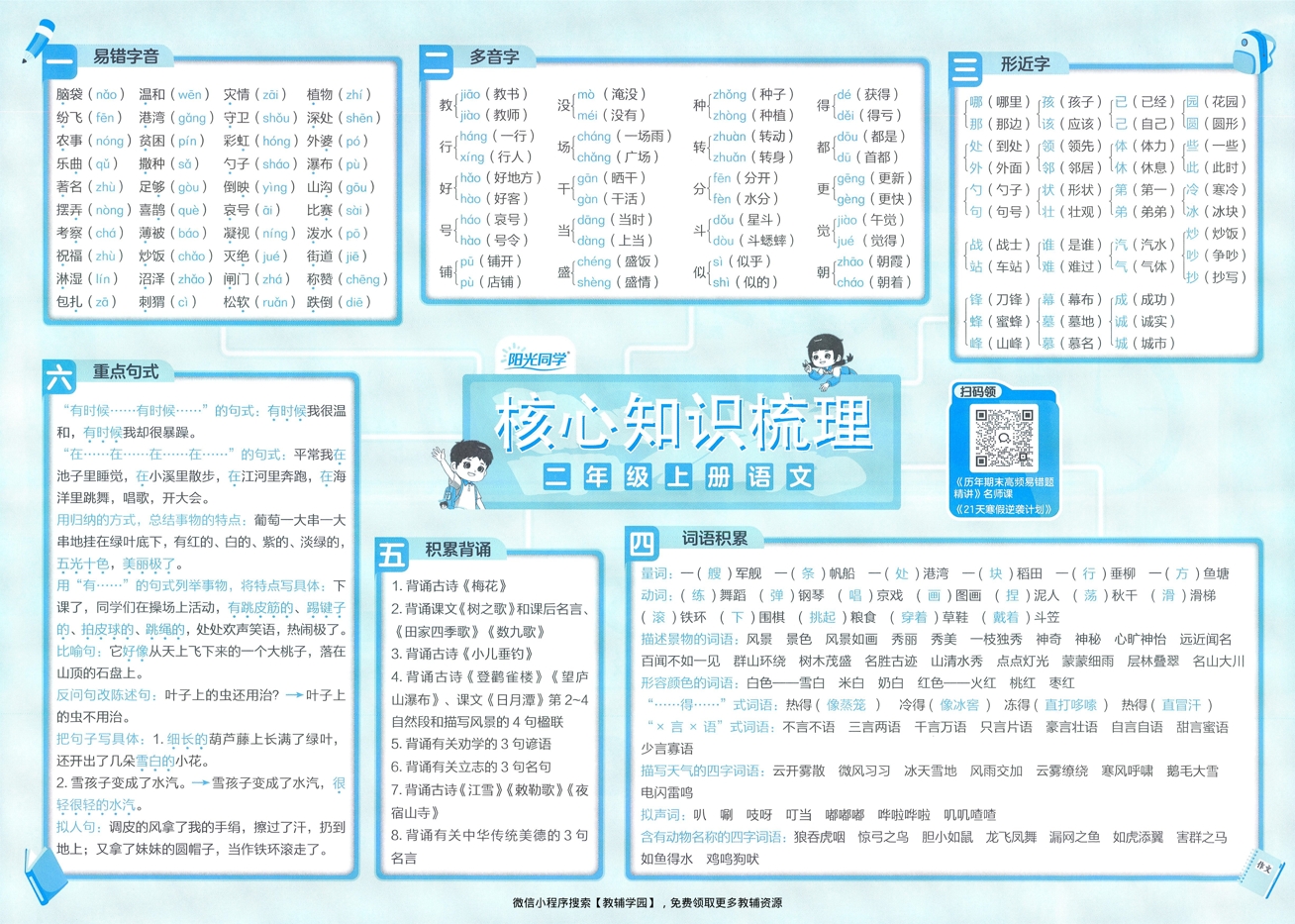 图片[2]-二年级上册（语文）阳光同学期末复习15天冲刺100分【电子版 可打印 含答案】（人教版）2025秋