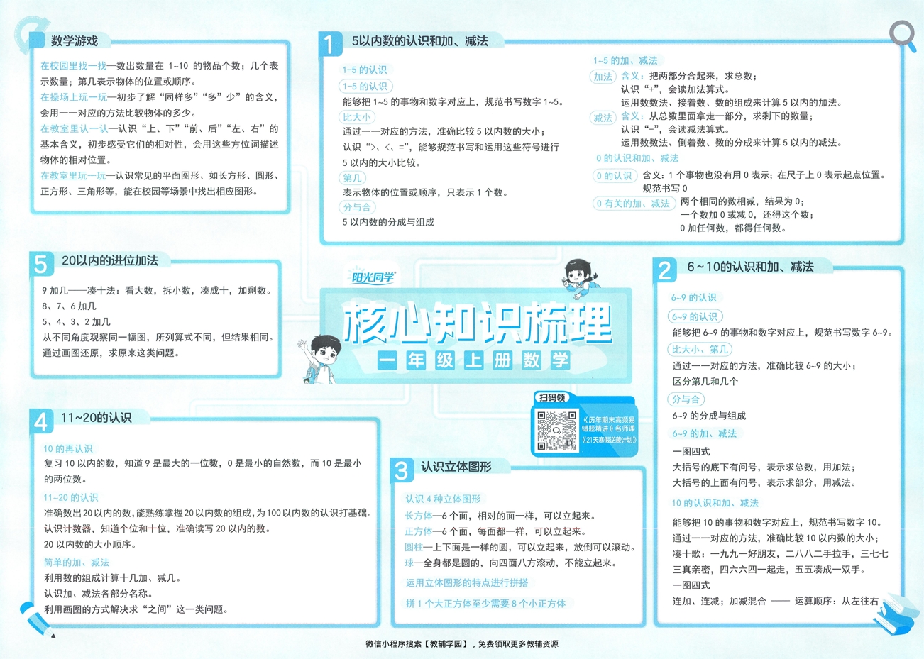 图片[2]-一年级上册（数学）阳光同学期末复习15天冲刺100分【电子版 可打印 含答案】（人教版）2025秋